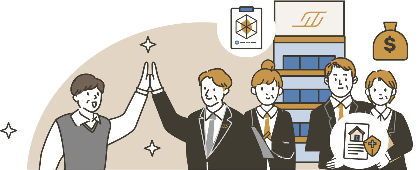 專業人士協助處理業務的示意圖